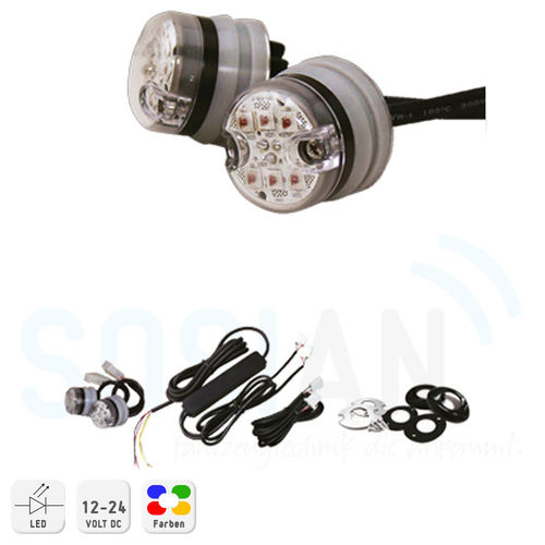 Hide-Away Warnblitzer Set S-PAL06 6-LED System 12/24 V